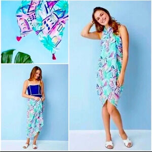 Stella &‎ Dot NWOT 40”x64” Pareo/wrap/scarf in Palm City 100% Modal 🌴 ⛵️